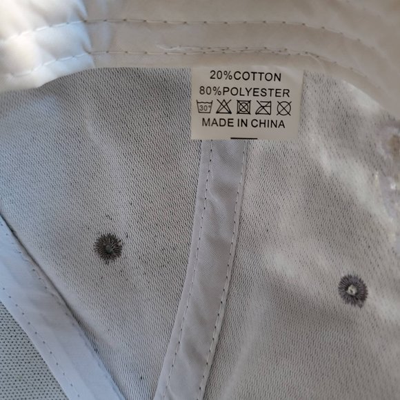 Grey White Panda Mosaic Ball Cap Hat Snapback Baseball with Snapback - Picture 4 of 7